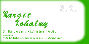 margit kohalmy business card